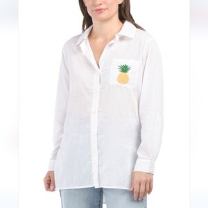 LUCKY & COCO White Button Down Shirt